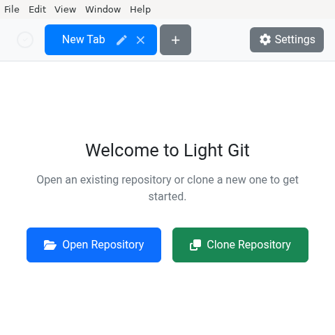 Screenshot of light-git-client