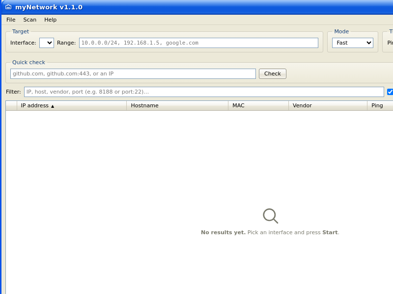 Screenshot of myNetwork