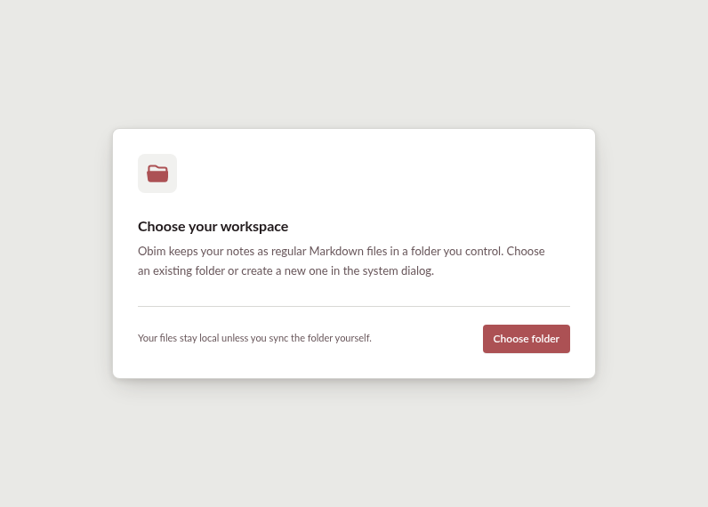 Screenshot of obim