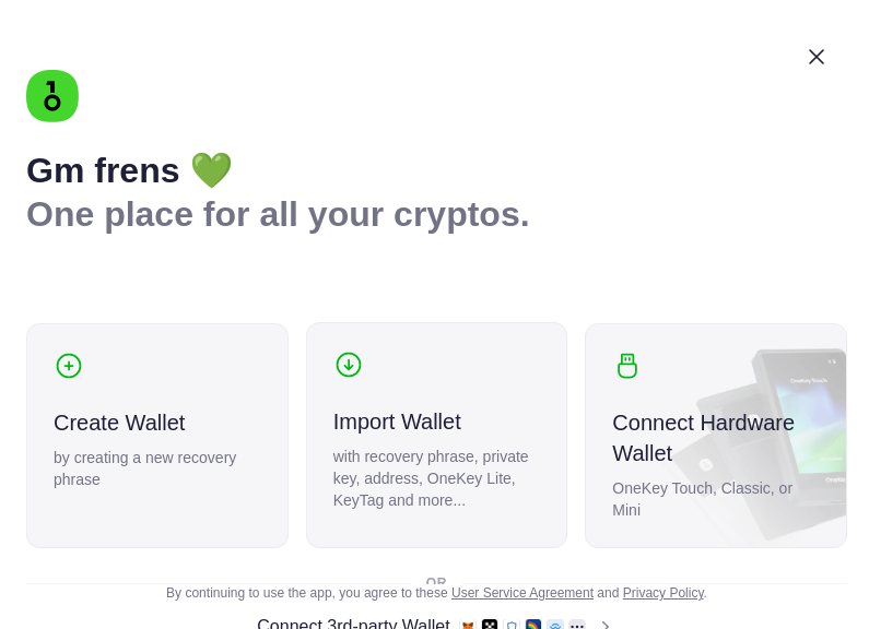 Screenshot of onekey