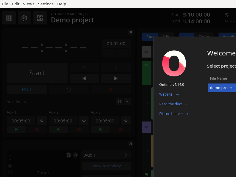 Screenshot of ontime
