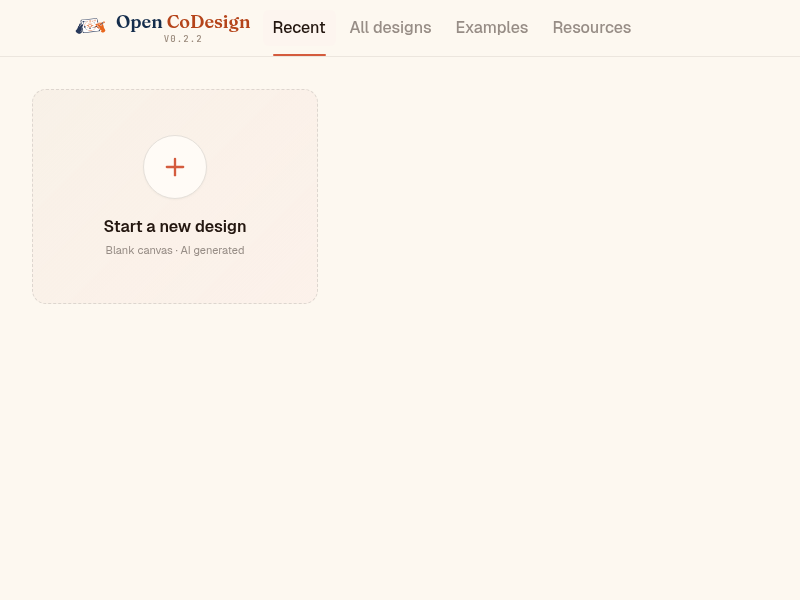 Screenshot of open-codesign