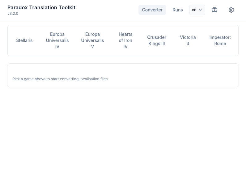 Screenshot of paradox-translation-toolkit