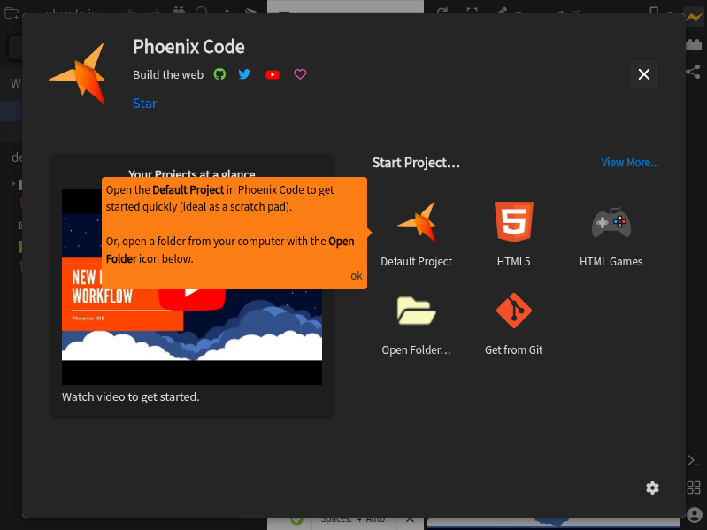Screenshot of phoenix-desktop