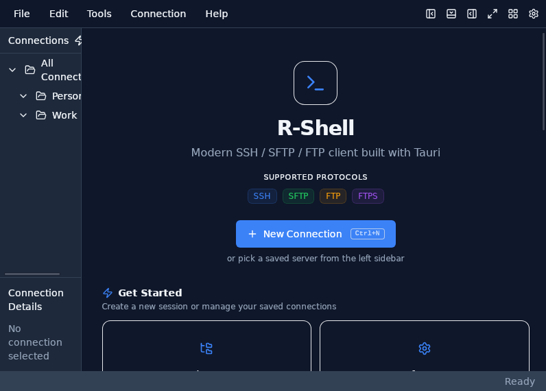 Screenshot of r-shell
