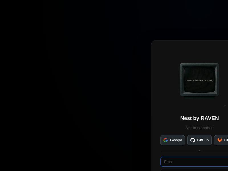 Screenshot of raven-nest