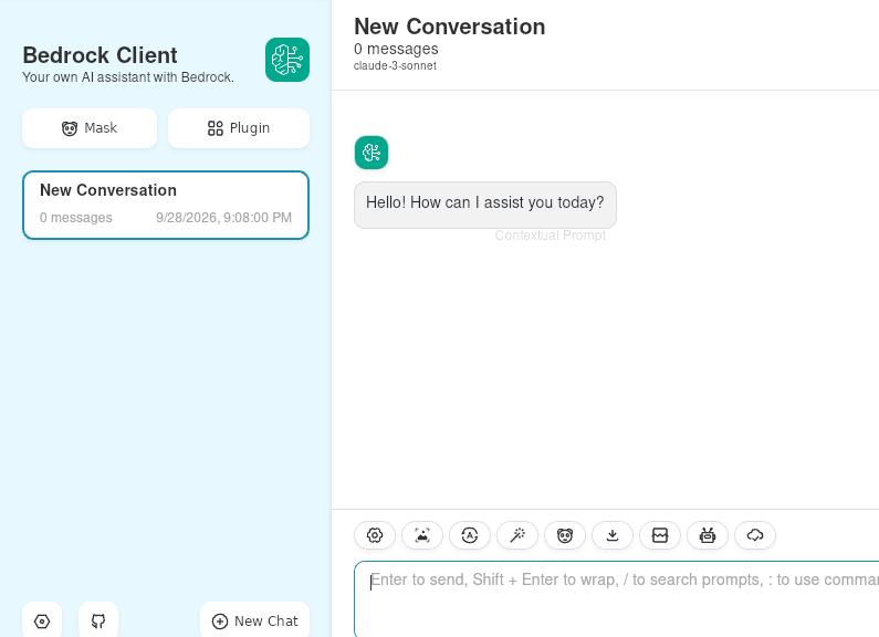Screenshot of sample-client-for-amazon-bedrock