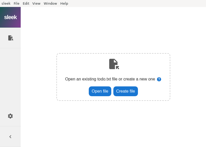 Screenshot of sleek