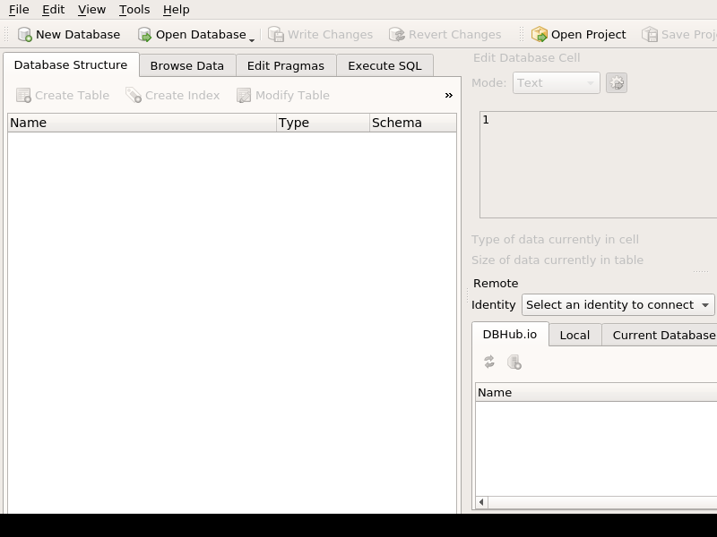 Screenshot of sqlitebrowser