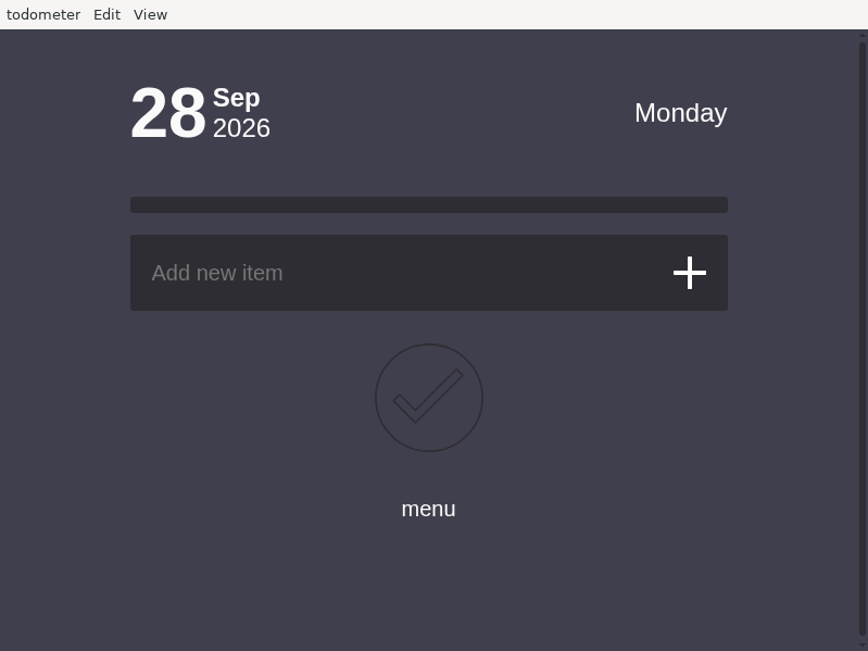 Screenshot of todometer