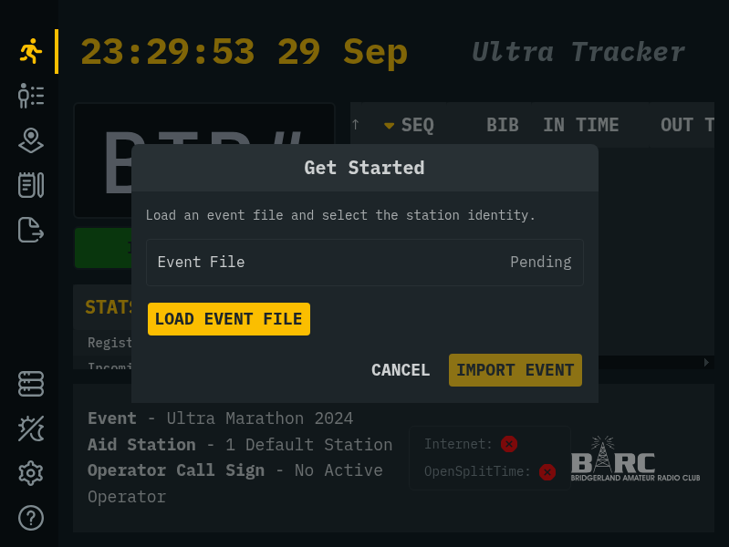 Screenshot of ultra-tracker
