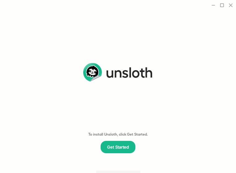 Screenshot of unsloth
