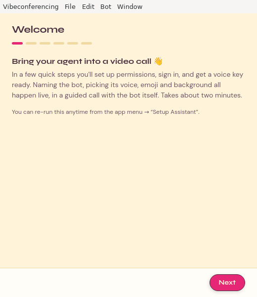 Screenshot of vibeconf