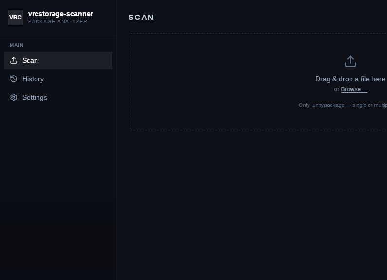 Screenshot of vrchat-scanner