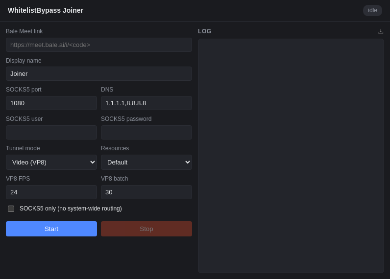 Screenshot of whitelist-bypass-iran