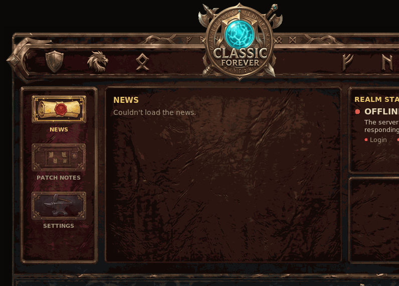 Screenshot of wow-classic-launcher